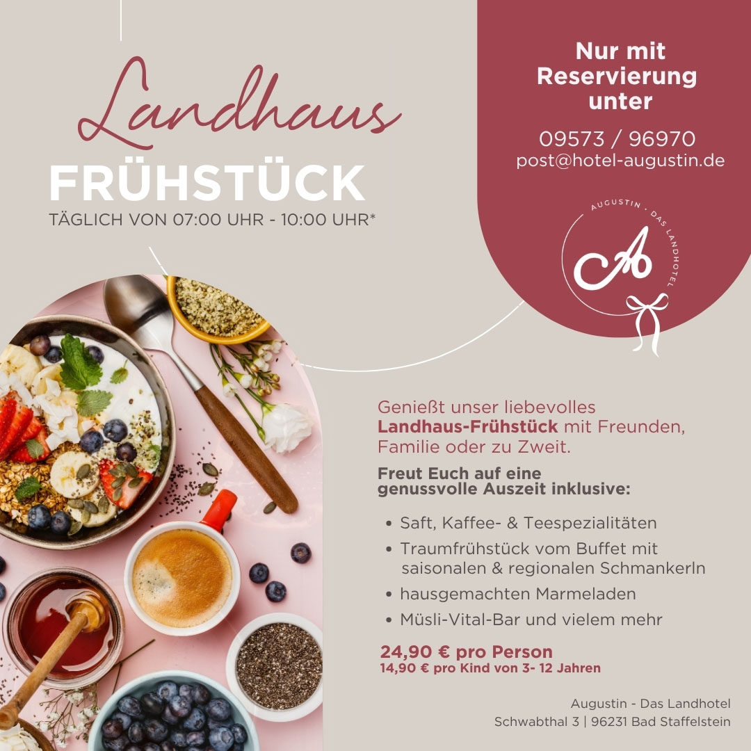 Hotel Augustin Landhaus Fruehstueck